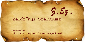 Zalányi Szalviusz névjegykártya